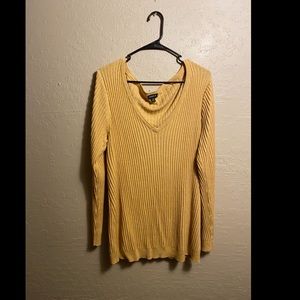 Plus size cute yellow sweater torrid